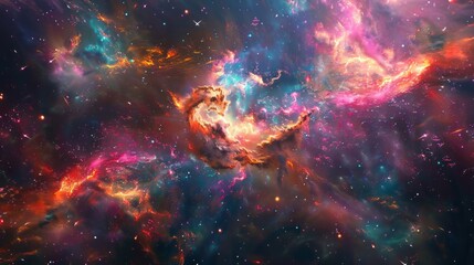 Fototapeta premium Abstract bokeh background resembling galaxy clusters, creating a mesmerizing cosmic effect