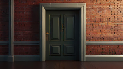 Fototapeta premium illustration of a door that leads to different eras in time.