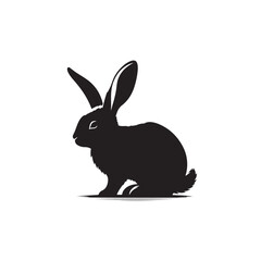 Rabbit  silhouette vector Art for illustration Design