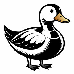 duck line logo,  duck vector, duck character, duck icon