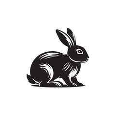 Rabbit  silhouette vector Art for illustration Design