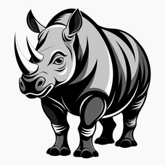 rhinoceros logo, rhino vector, rhino logo, illustration