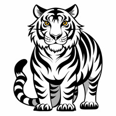 Obraz premium Striking Tiger Logo Design - Powerful, Bold, Stylized, Professional, Fierce