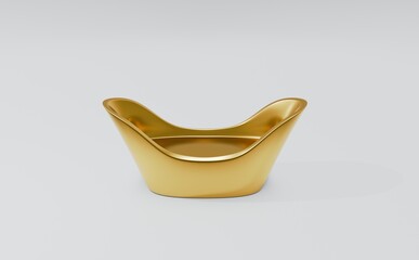 3d render ancient chinese gold