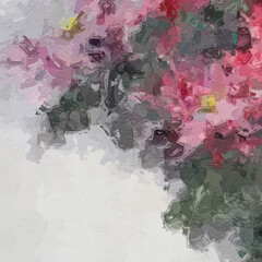 Oil paintings and various flowers, lotus leaves, lotus roses, peonies, tigers, cats, dogs, and leaves are beautiful