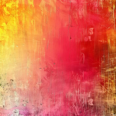 Obraz premium Vibrant Abstract Art with Red and Yellow Brush Strokes on Canvas Texture. Perfect for Creative Backgrounds, Modern Art, Decor, Wallpaper
