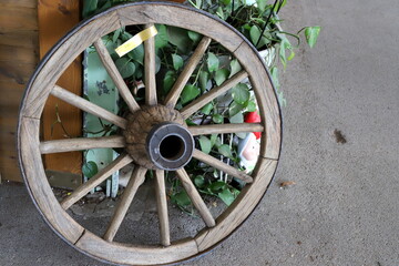 Trolley wheel for transporting heavy loads.