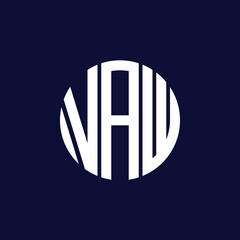 vaw circle logo design