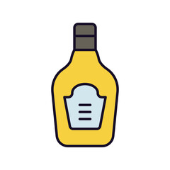 whiskey icon with white background vector stock illustration