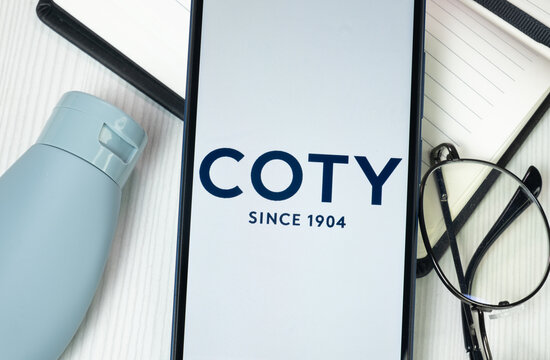 New York, USA - 30 June 2024: Coty Logo on Phone Screen, Company Icon