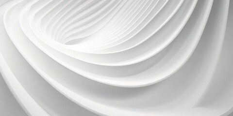 Abstract White Curved Shapes Background