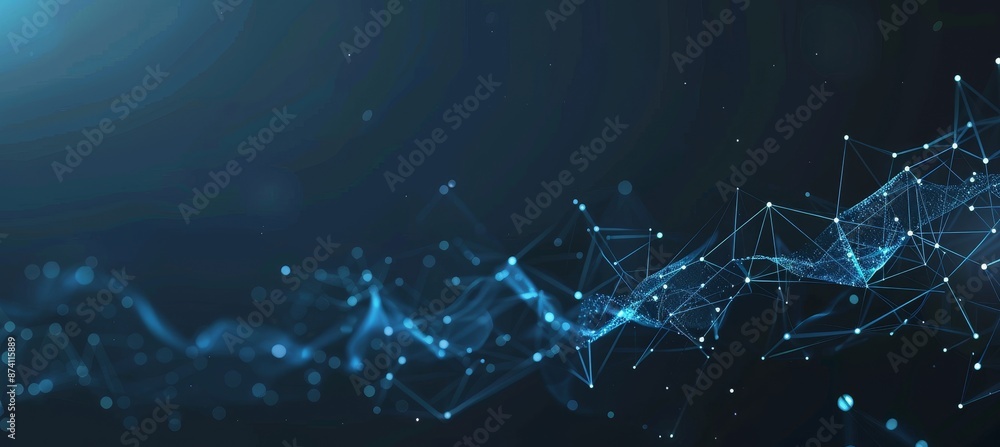 Poster an illustration of a futuristic hexagon describing the structure of data transmission. 6d rendering 