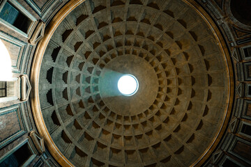 Naklejka premium photo at the pantheon in Rome Italy