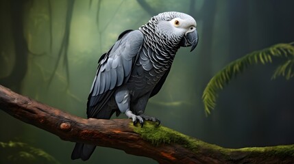 Obraz premium African Grey Parrot UHD Wallpaper