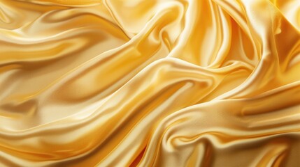 Gold Luxury Fabric Background: Exquisite Texture with Elegant Wave Design