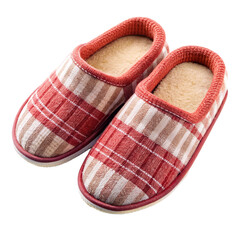 House slippers isolated on white background