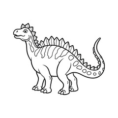 dinosaur vector line art