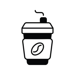 coffee icon with white background vector stock illustration