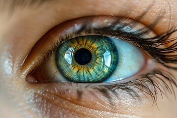 Close-Up of a Vibrant Blue Eye