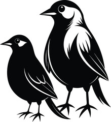 Silhouette Vector Illustration of Friends Celebrating Friendship Day Isolated on White Background