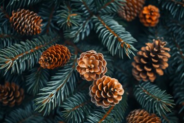 Pine Cones on Evergreen Trees