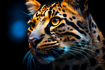 Fototapeta premium Close-Up of a Leopard's Face