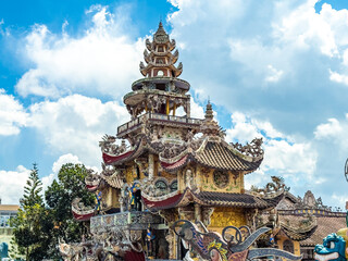 Obraz premium Linh Phuoc Pagoda in Da Lat, Vietnam