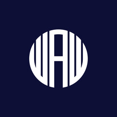 waw circle logo design