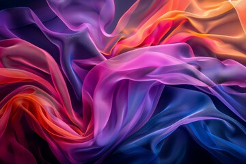 Obraz premium Colorful Abstract Fabric Waves