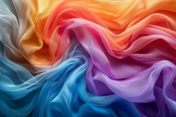 Obraz premium Colorful Flowing Fabric