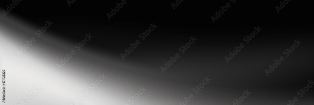 Poster soft gray gradient background with subtle light ray from top left corner
