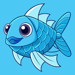 Fototapeta premium fish, cartoon, animal, sea, water, illustration, vector, whale, dolphin, ocean, cute, nature, shark, funny, marine, drawing, swimming, wildlife, art, design, animals, aquatic, fun, mammal, blue