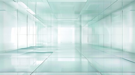 Sky Blue Hue Minimalistic Glass block space in a Modern Atmosphere, future smart office, business concept, Graphic Resources, Wallpapers, Brochure, Websites, banner design, Advertising, background