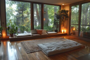 Fototapeta premium Peaceful Modern Zen Living Room