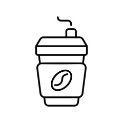 coffee icon with white background vector stock illustration
