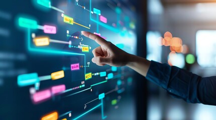 Project Planning  Depict project timelines and milestones on a digital board
