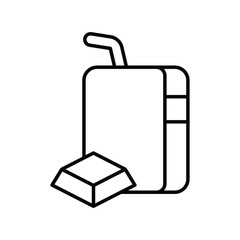 chocolate milk icon with white background vector stock illustration