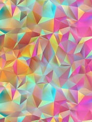 Fototapeta premium prismatic iridescent gradient surface with abstract shapes, multipurpose background with cool color palette and modern look