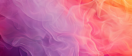 Obraz premium Abstract Fluid Waves of Gradient Colors: Pink, Purple, and Orange
