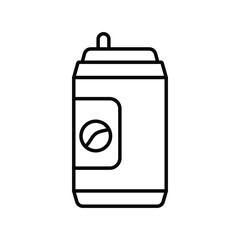 cola icon with white background vector stock illustration