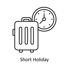 Short Holiday vector outline Design illustration. Symbol on White background EPS 10 File 