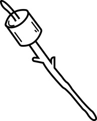 bonefire and marshmellow icon element of camping icon for mobile concept and web apps. Thin line bonefire and marshmellow can be used for web and mobile. Premium icons on transparent background.