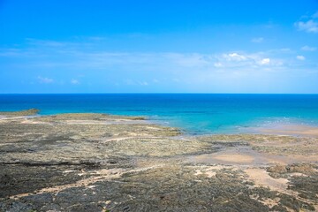 Vue sur le littoral de Granville en Normandie