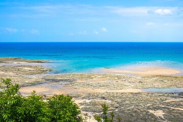 Vue sur le littoral de Granville en Normandie