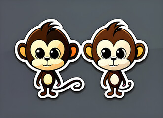 Obraz premium monkey generative ai
