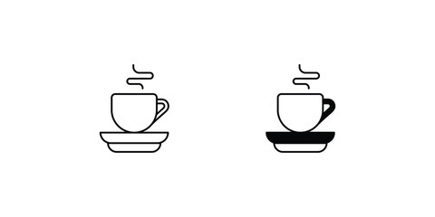 tea icon with white background vector stock illustration