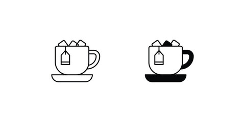 ice tea icon with white background vector stock illustration