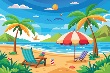 Cartoon animated background image and illustration

