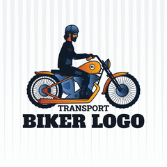 Gradient biker  logo design