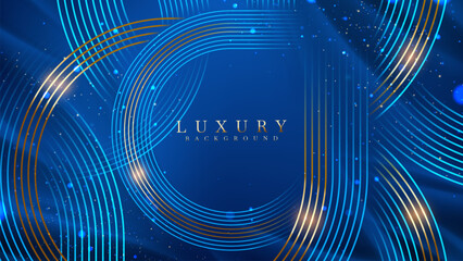 Sweeping blue light streams curve gracefully on a dark background, dotted with glimmering particles to create a sense of futuristic motion and flow.